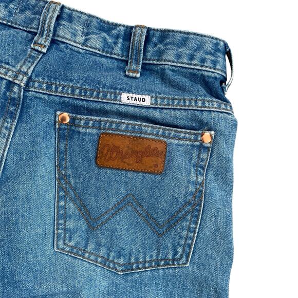 WRANGLER + STAUD the loose fit Jean 27x32 Light Wash Blue Wide Leg Mid Rise - Picture 4 of 12